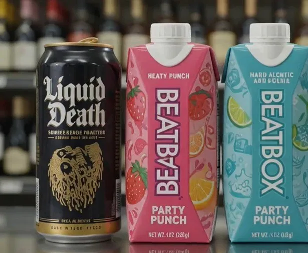 Canned drinks display used as store drink context