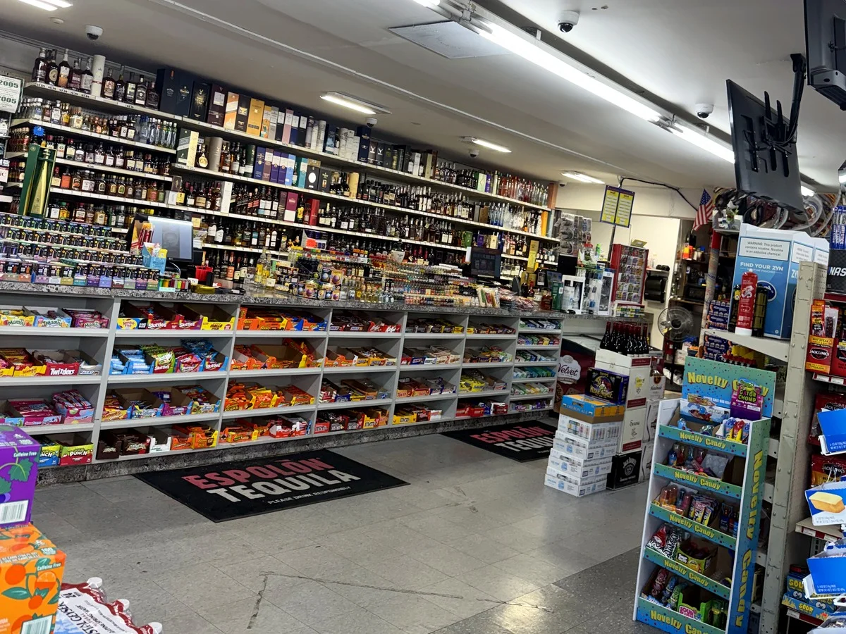 Wide interior view of Harrison Liquor & Wine Market in Lincoln Park