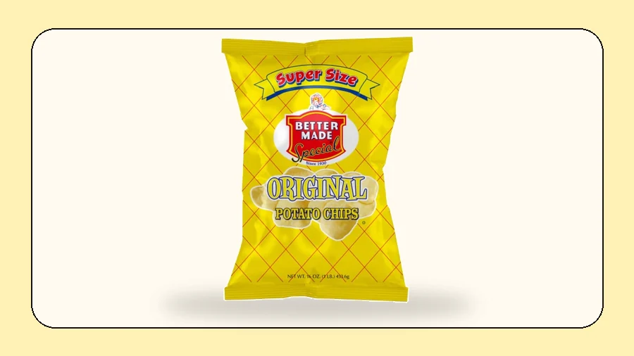 Better Made Original potato chips bag product image for Harrison Liquor snack offer